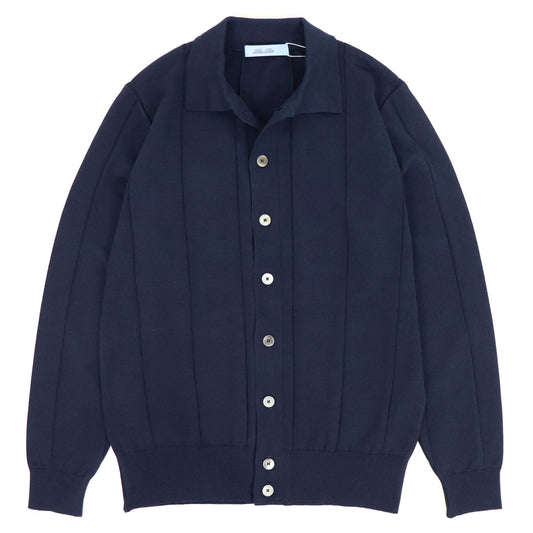 Blu Bre（ブルブレ）針抜き シャツカーディガンニット【DARK NAVY】国内正規品