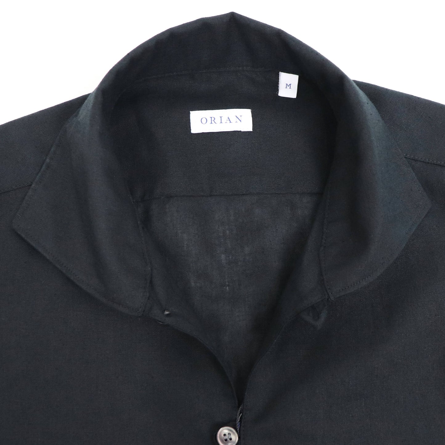 ORIAN（オリアン）リネンコットン カプリシャツ【ブラック】国内正規品
