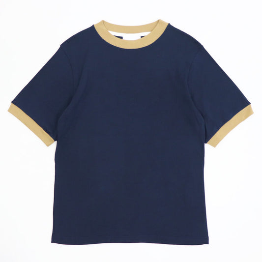 MAISON CORNICHON（メゾン コルニション）コットン Tシャツ【ネイビー×ベージュ】国内正規品