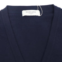 画像をギャラリービューアに読み込む, MOONCASTLE（ムーンキャッスル）12G Merino Wool Cardigan 12ゲージ メリノウール カーディガン【ネイビー】国内正規品
