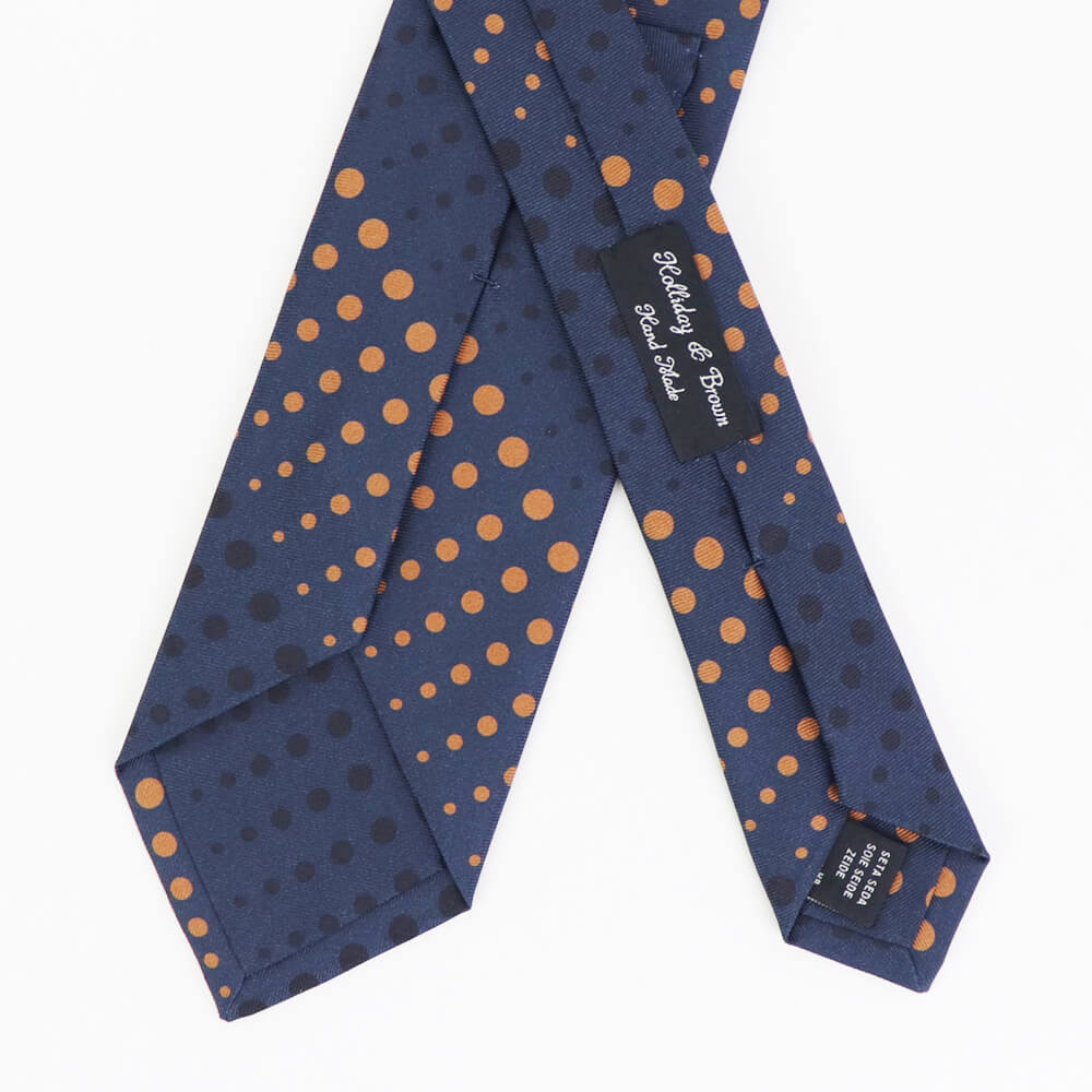 HOLLIDAY&BROWN（ホリデーアンドブラウン）ハンドメイド シルク タイ【ネイビー】国内正規品