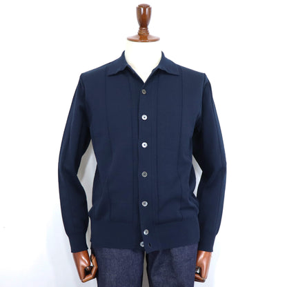 Blu Bre（ブルブレ）針抜き シャツカーディガンニット【DARK NAVY】国内正規品