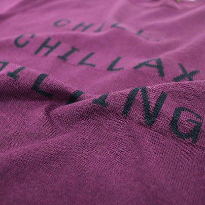 Vandori（ヴァンドリ）リネンコットン CHILL レタードTシャツ【ワイン】国内正規品