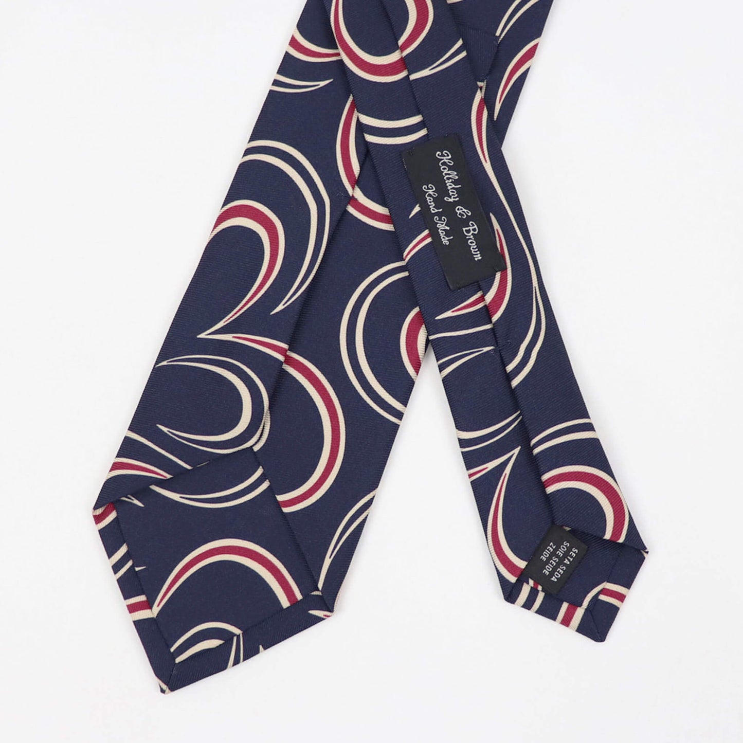 HOLLIDAY&BROWN（ホリデーアンドブラウン）ハンドメイド シルク タイ【ネイビー】国内正規品