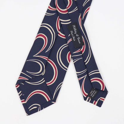 HOLLIDAY&BROWN（ホリデーアンドブラウン）ハンドメイド シルク タイ【ネイビー】国内正規品