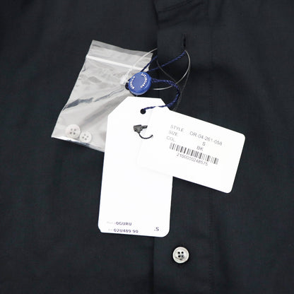 ORIAN（オリアン）バンドカラー コットンリネンシャツ【ブラック】国内正規品