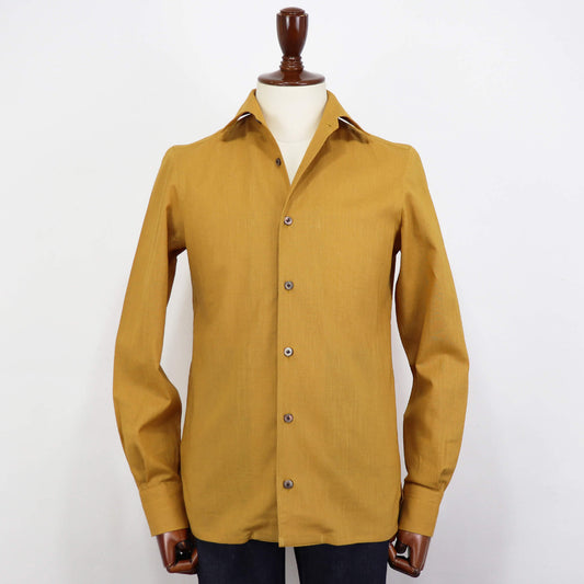 Errico Formicola（エリコ フォルミコラ）LECCE ワンピースカラー リネンシャツアウター【マスタード】国内正規品