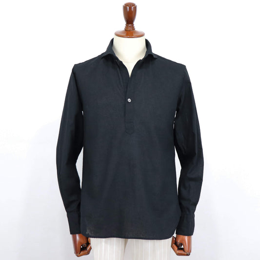 ORIAN（オリアン）プルオーバー リネンシャツ【ブラック】国内正規品
