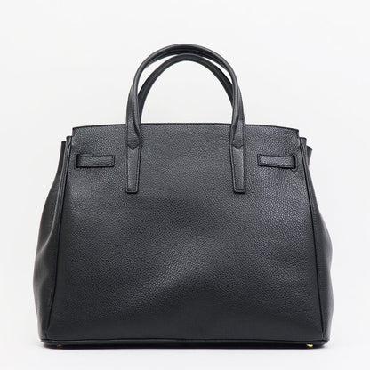 CAVALLERESCO（カヴァレレスコ）シュリンクレザー 被せ付き ボストンバッグ【ブラック×ゴールド】国内正規品