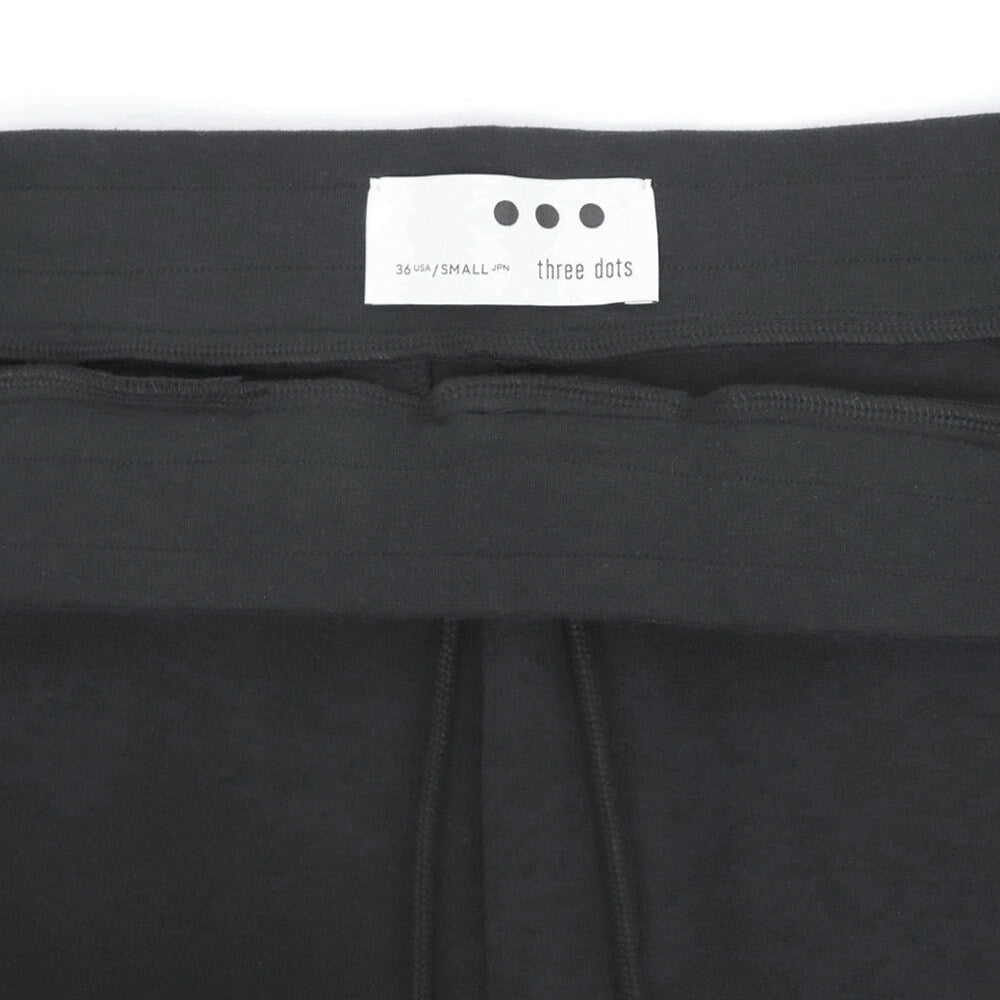 three dots（スリードッツ）stretch ponte ストレッチ ポンチ パンツ スウェットパンツ【ブラック】国内正規品