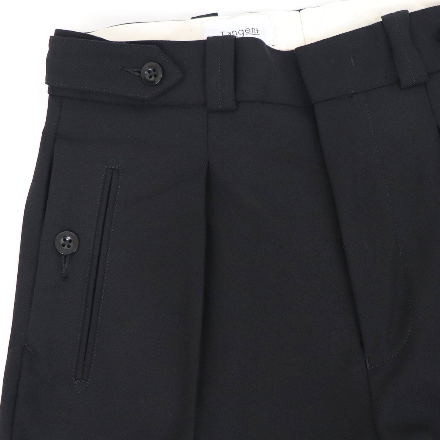 Tangent（タンジェント）CHARLES シャルル TAN04° ハードツイストツイル コットンパンツ【ブラック】国内正規品