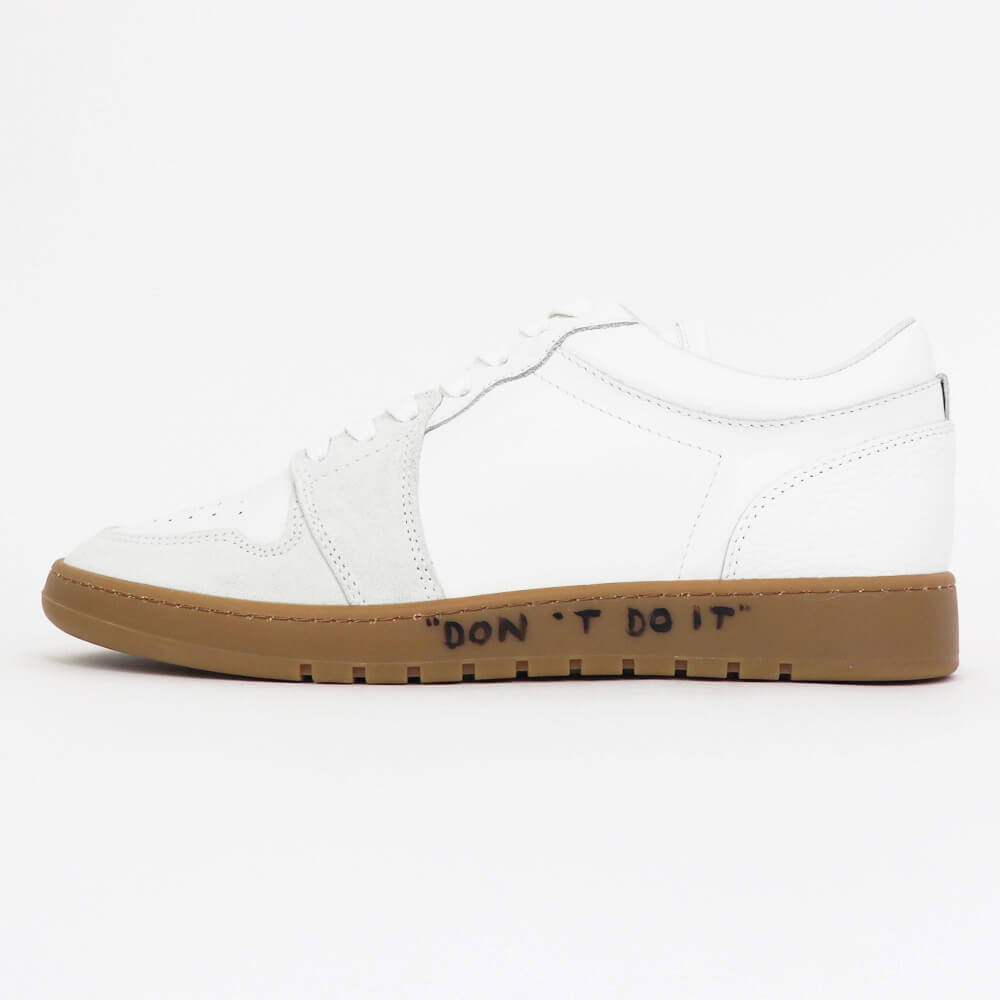 MIKE（マイク）DON’T DO IT ローカット レースアップ レザースニーカー【ホワイト×ゴムソール】国内正規品