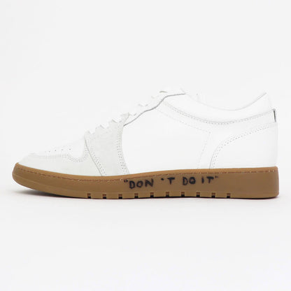 MIKE（マイク）DON’T DO IT ローカット レースアップ レザースニーカー【ホワイト×ゴムソール】国内正規品