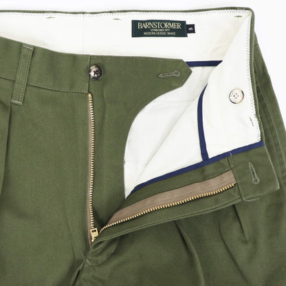 BARNSTORMER（バーンストーマー）2P DRESS CHINOS ツープリーツ ドレスチノパン 1002P【オリーブ】国内正規品