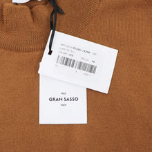 画像をギャラリービューアに読み込む, GRAN SASSO（グランサッソ）12ゲージ ウールモックネックニット ロングスリーブ 長袖【キャメルブラウン】国内正規品
