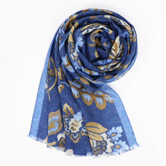 GIERRE MILANO（ジエレ ミラノ）ウールストール【ブルー】国内正規品