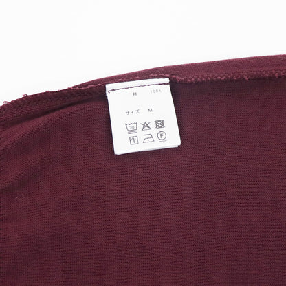 Vandori（ヴァンドリ）コットン100% ガゼット クルーネックロングスリーブ ニット【ボルドー】国内正規品