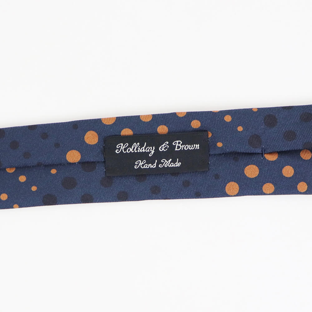 HOLLIDAY&BROWN（ホリデーアンドブラウン）ハンドメイド シルク タイ【ネイビー】国内正規品