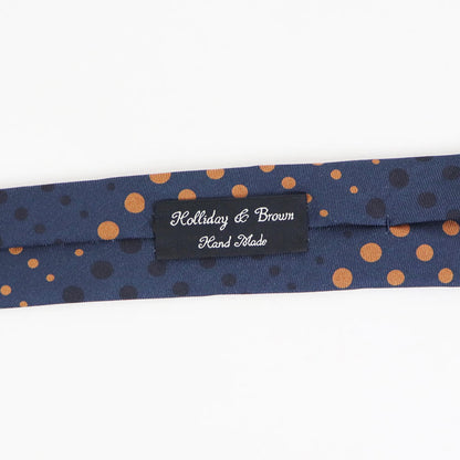 HOLLIDAY&BROWN（ホリデーアンドブラウン）ハンドメイド シルク タイ【ネイビー】国内正規品