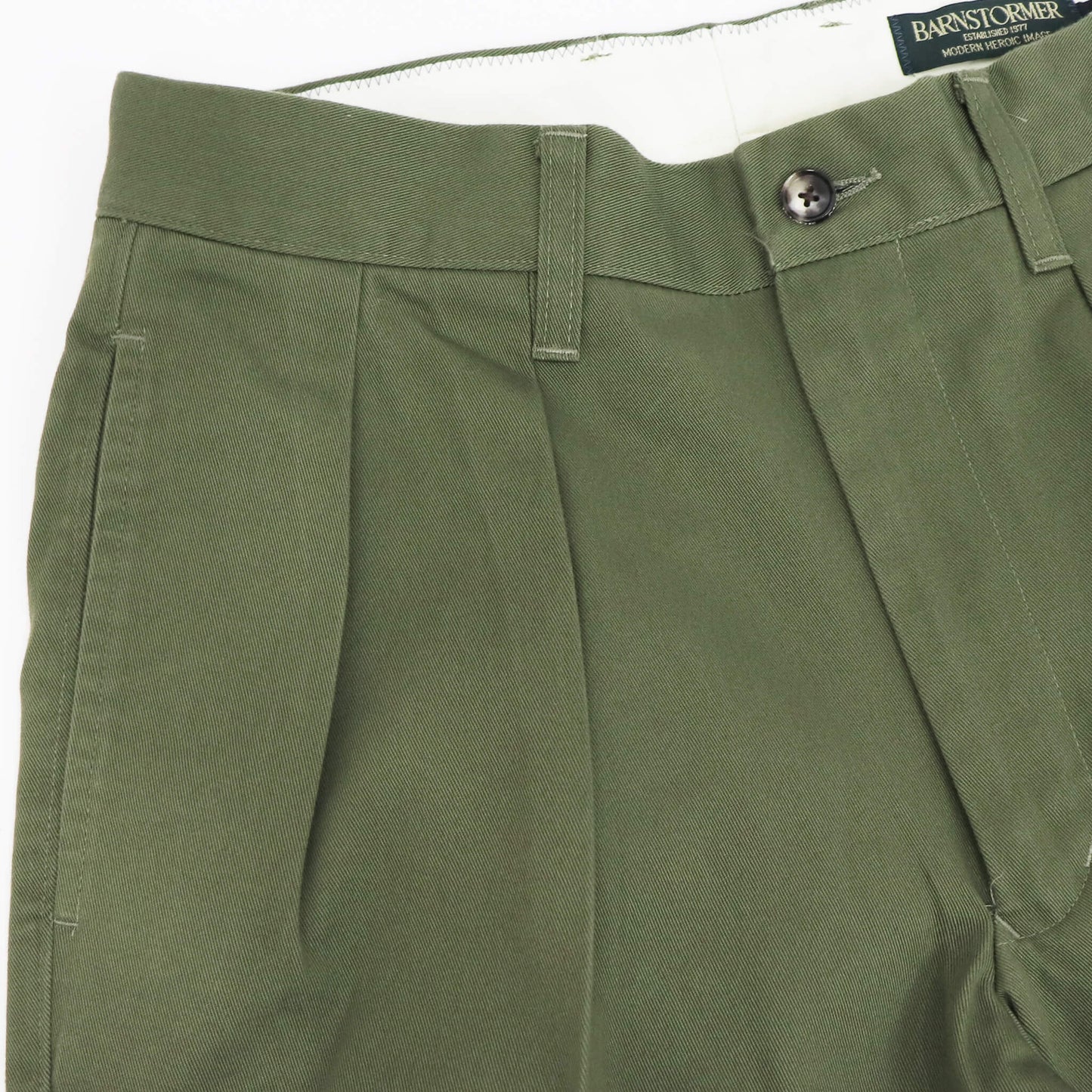 BARNSTORMER（バーンストーマー）2P DRESS CHINOS ツープリーツ ドレスチノパン 1002P【オリーブ】国内正規品