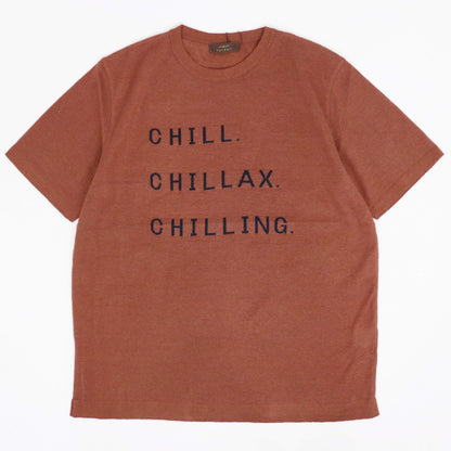 Vandori（ヴァンドリ）リネンコットン CHILL レタードTシャツ【テラコッタ】国内正規品