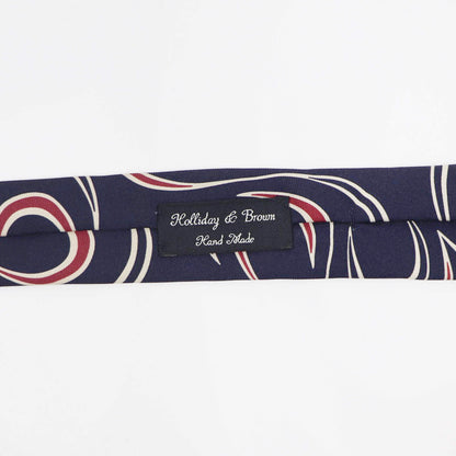 HOLLIDAY&BROWN（ホリデーアンドブラウン）ハンドメイド シルク タイ【ネイビー】国内正規品