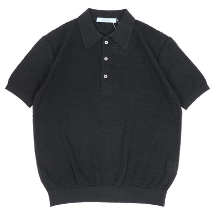 Blu Bre（ブルブレ）リネンシルク ポロシャツ【ブラック】国内正規品