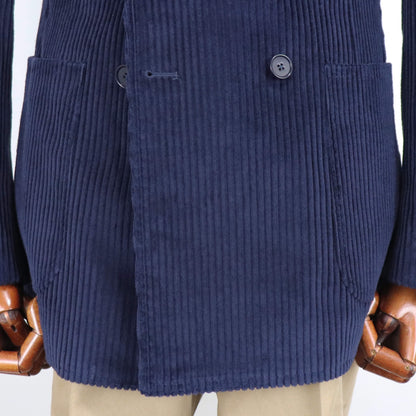 Errico Formicola（エリコ フォルミコラ）MARCO DP 太畝コーデュロイダブルジャケット【ネイビー】国内正規品