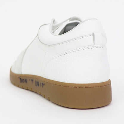 MIKE（マイク）DON’T DO IT ローカット レースアップ レザースニーカー【ホワイト×ゴムソール】国内正規品