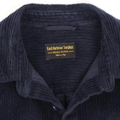 East Harbour Surplus（イースト ハーバー サープラス）太畝コーデュロイ ワークジャケット カヴァーオール【ネイビー】国内正規品