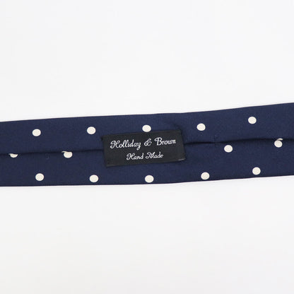 HOLLIDAY&BROWN（ホリデーアンドブラウン）ハンドメイド シルク タイ【ネイビー】国内正規品