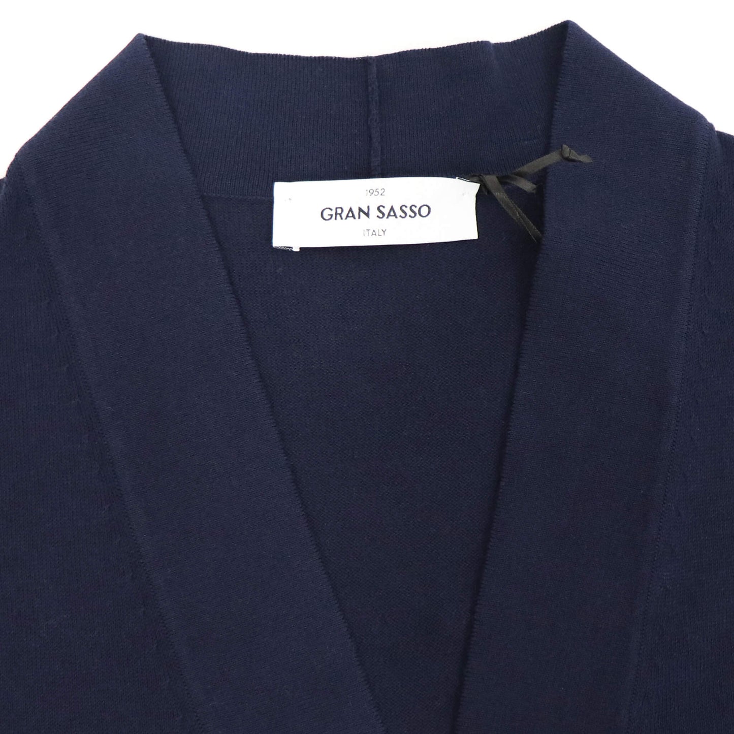 GRAN SASSO（グランサッソ）ボタンレスカーディガン コットン【ネイビー】国内正規品