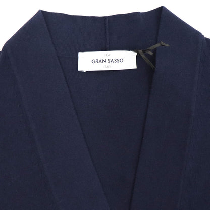 GRAN SASSO（グランサッソ）ボタンレスカーディガン コットン【ネイビー】国内正規品
