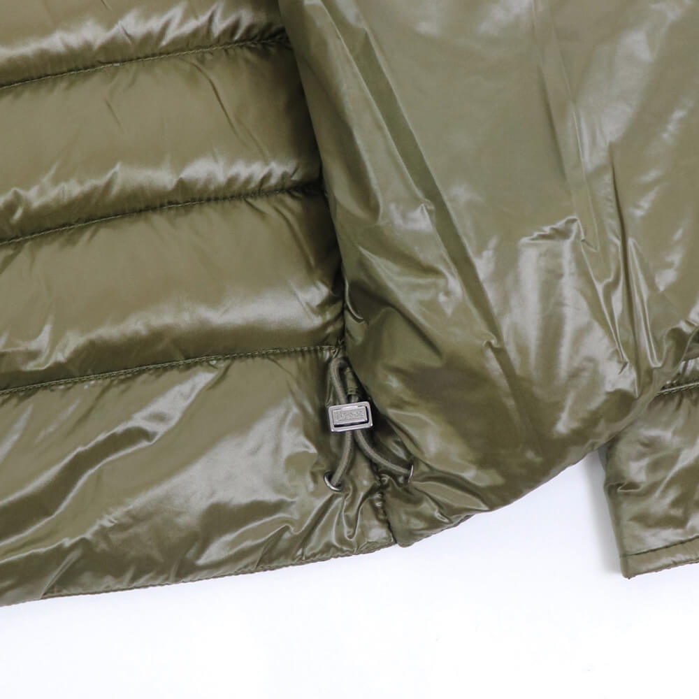 HERNO（ヘルノ）Resort ライダース ナイロン ウルトラライト ダウンブルゾン【カーキ】国内正規品