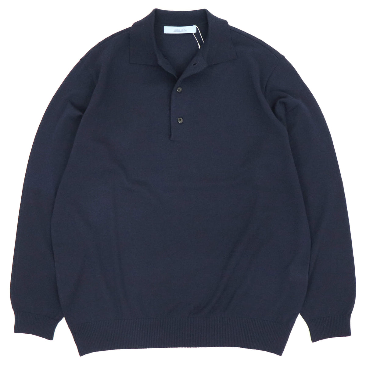Blu Bre（ブルブレ）ドライタッチウール ニットポロ【ネイビー】国内正規品