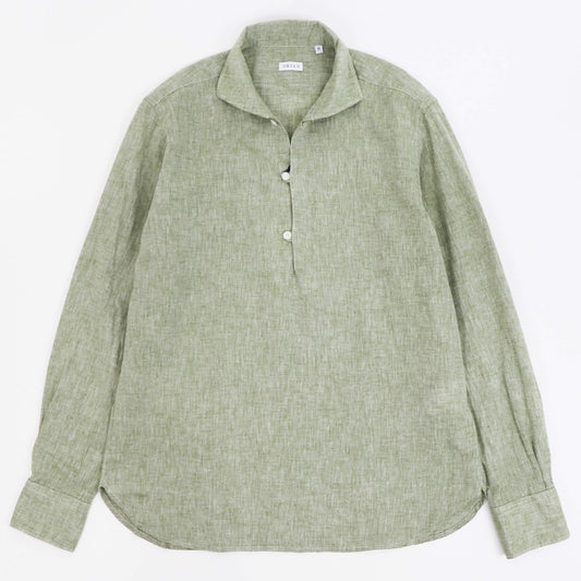 ORIAN（オリアン）リネンコットン カプリシャツ【ライトグリーン】国内正規品