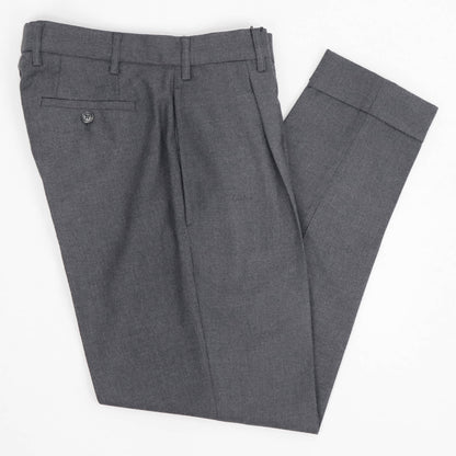 BORELIO（ボレリオ）ワンプリーツ テーパード パンツ スラックス【チャコールグレー】国内正規品
