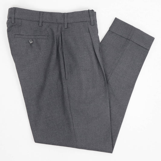 BORELIO（ボレリオ）ワンプリーツ テーパード パンツ スラックス【チャコールグレー】国内正規品