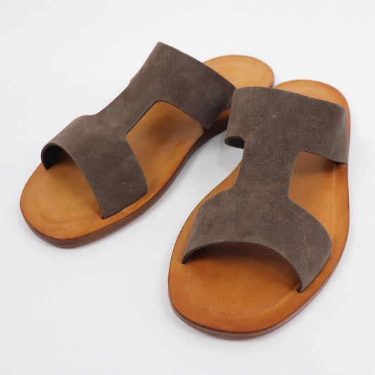 Mario Doni（マリオドーニ）COLONNATA / コロンナータ カーフスエード サンダル【ブラウン×キャメル】国内正規品