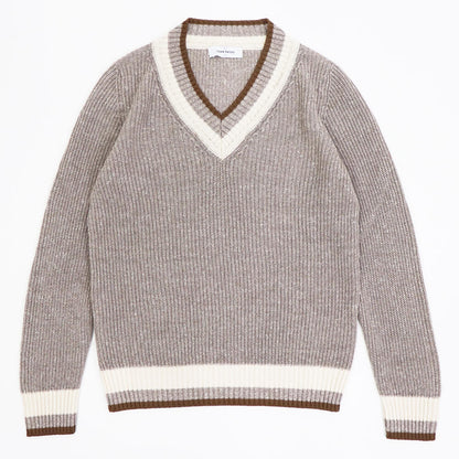 GRAN SASSO（グランサッソ）コットンリネン チルデンニット【ベージュ】国内正規品