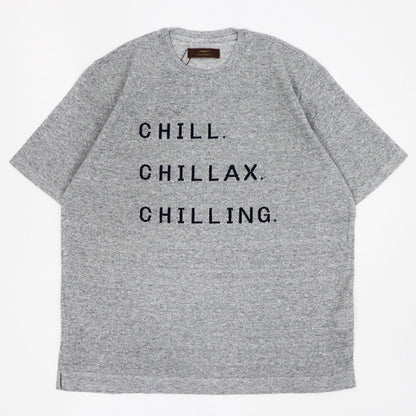 Vandori（ヴァンドリ）リネンコットン レタード Tシャツ【グレー×ネイビー】国内正規品