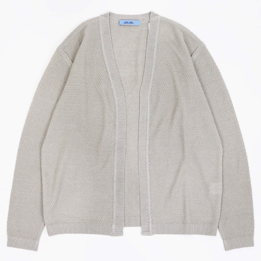Blu Bre（ブルブレ）リネンシルク ボタンレスカーディガン【シルバー】国内正規品