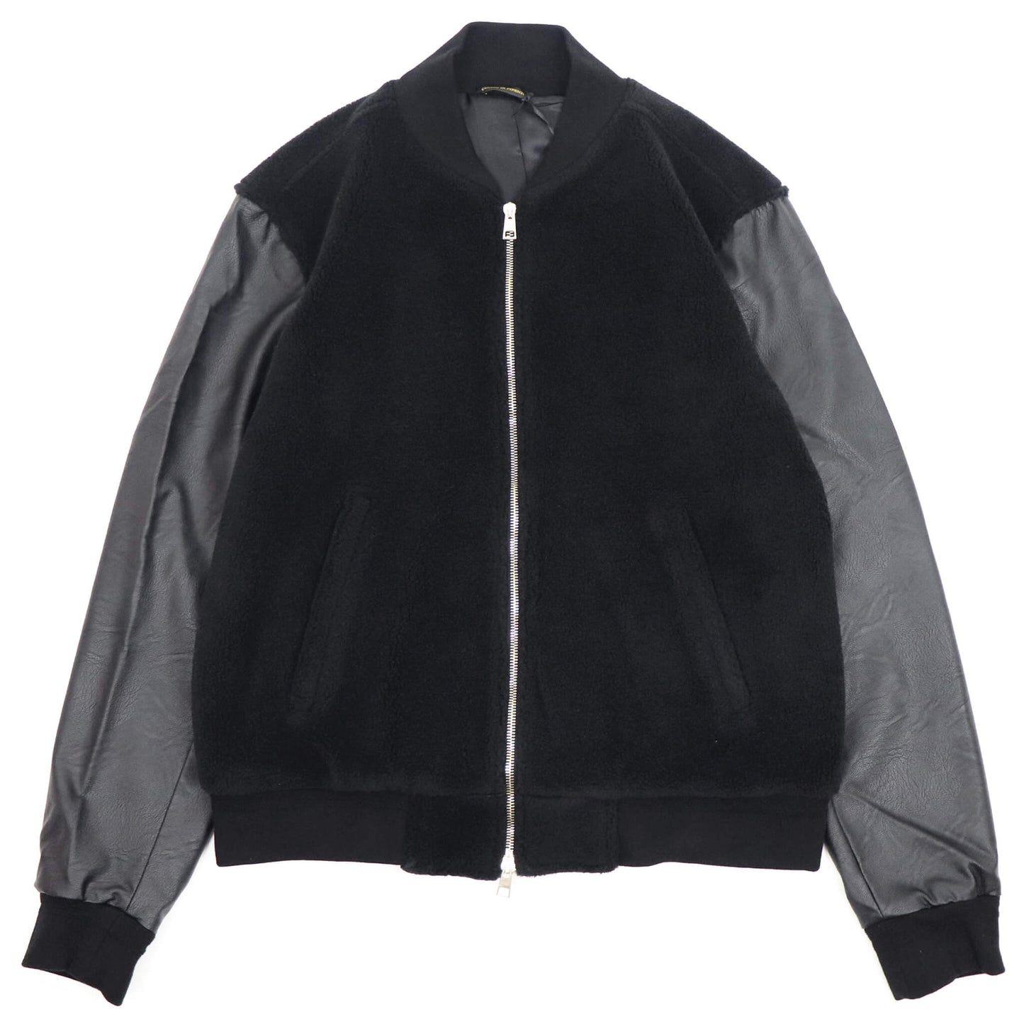 giabsarchivio（ジャブスアルキヴィオ）BARDI / バルディ MA-1 シンセティックレザー×ボアフリース【ブラック】国内正規品