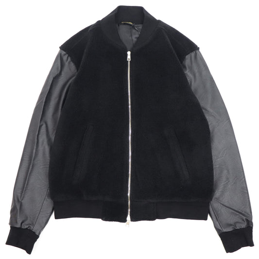 giabsarchivio（ジャブスアルキヴィオ）BARDI / バルディ MA-1 シンセティックレザー×ボアフリース【ブラック】国内正規品