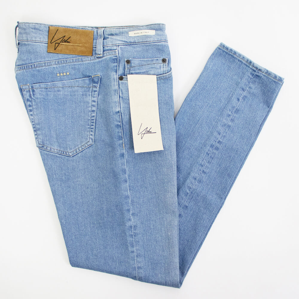 YCHAI（イカイ）PANATELA パナテラ 5ポケット ストレッチ スキニーフィット ウォッシュド デニム【ライトインディゴ】国内正規品