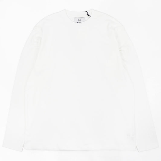 RIVORA（リヴォラ）スビンコットン クルーネック ロングスリーブTシャツ【ホワイト】国内正規品