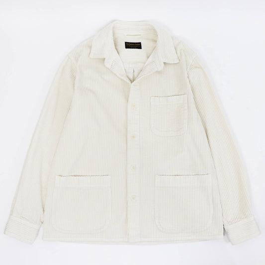 East Harbour Surplus（イースト ハーバー サープラス）太畝コーデュロイ ワークジャケット カヴァーオール【オフホワイト】国内正規品