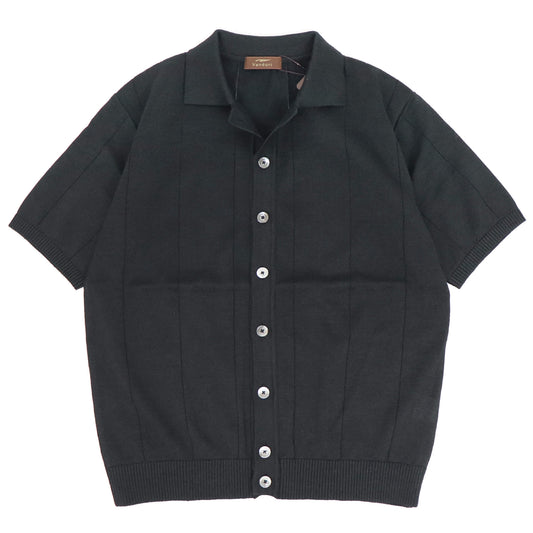 Vandori（ヴァンドリ）ラミーコットン キャンプシャツ【ブラック】国内正規品