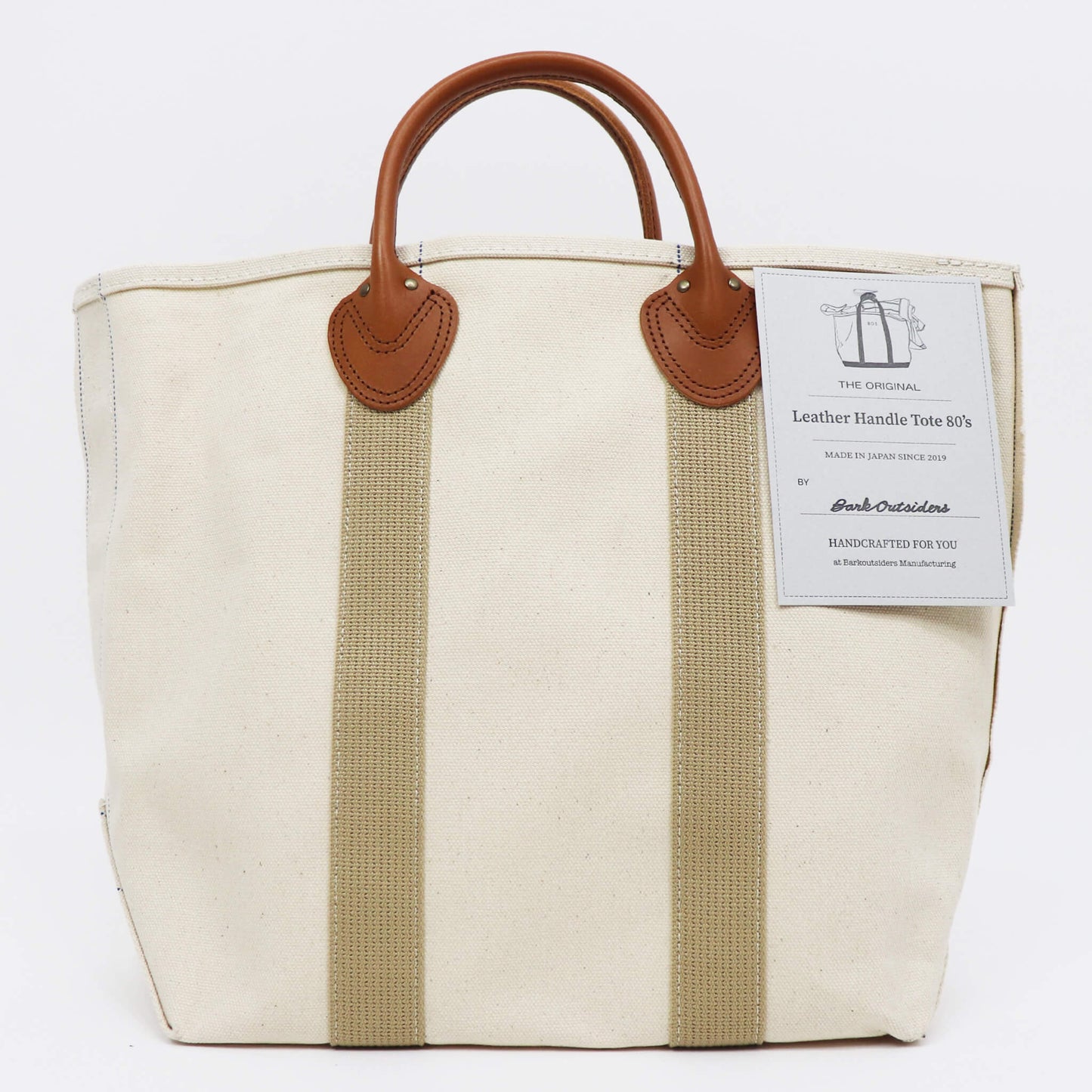 Barkoutsiders（バークアウトサイダーズ）Leather Handle Tote 80's Tall【ベージュ】国内正規品