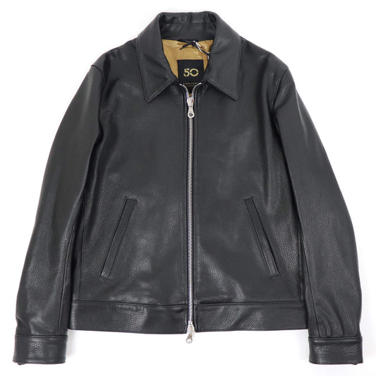 CINQUANTA（チンクワンタ）REGULAR COLLAR ZIP BLOUSON レギュラーカラージップブルゾン シルバージップ【ブラック】国内正規品
